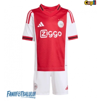 Ajax Echipament de Fotbal Replică 2025-26 Copii Acasa (+ Șorturi)